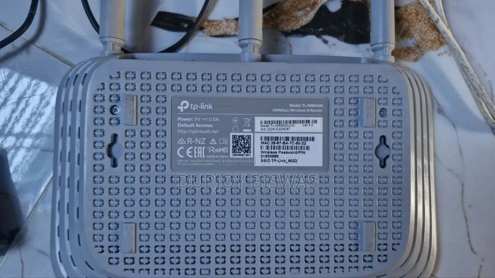 The router is completely fresh