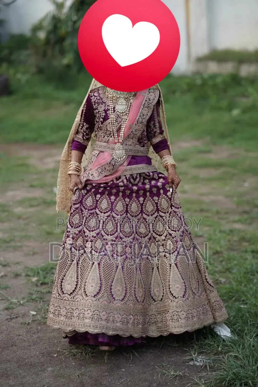 Heavy Work Purple Lehenga | Worn Once