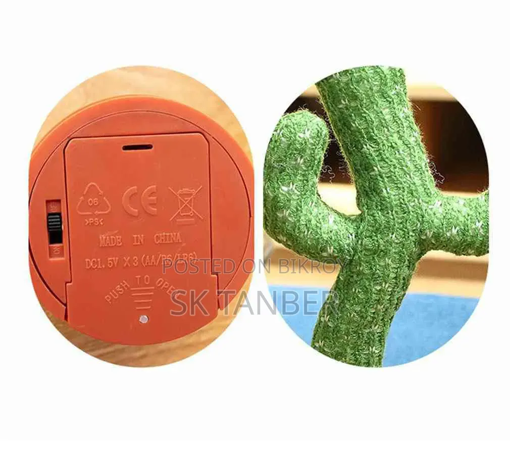 HelloKimi Singing Dancing Cactus Plush Toy for Kids