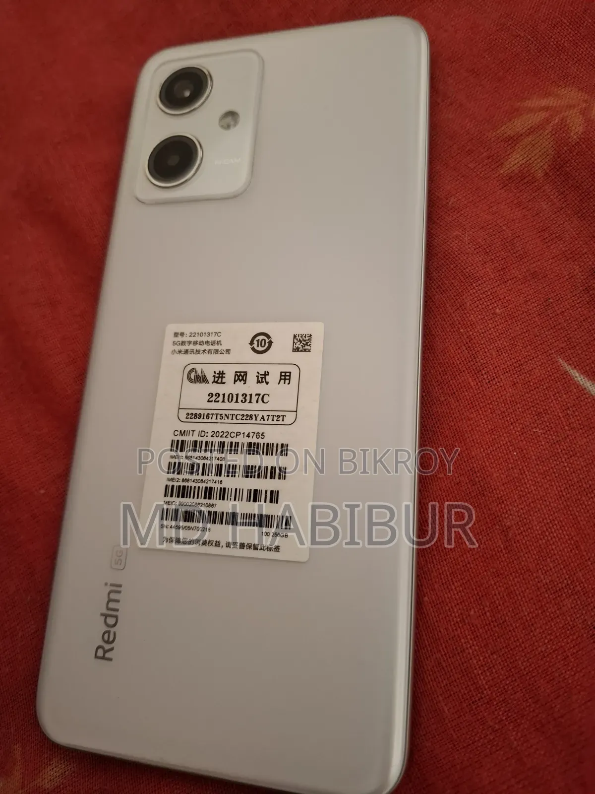 Xiaomi Redmi Note 12 5G 256 GB White