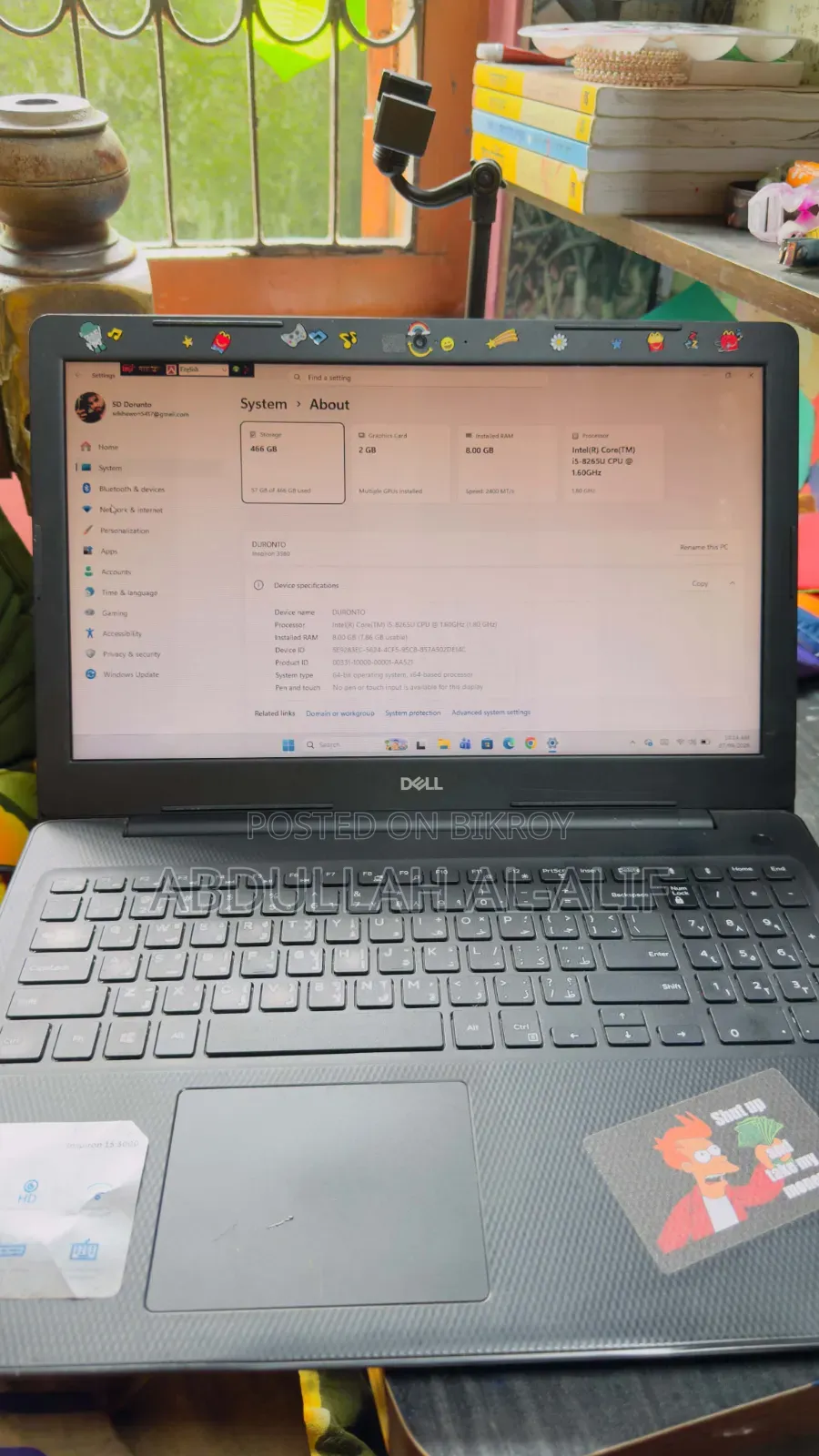 Laptop Dell Inspiron 15 3000 8GB Intel Core i5 SSD 500GB
