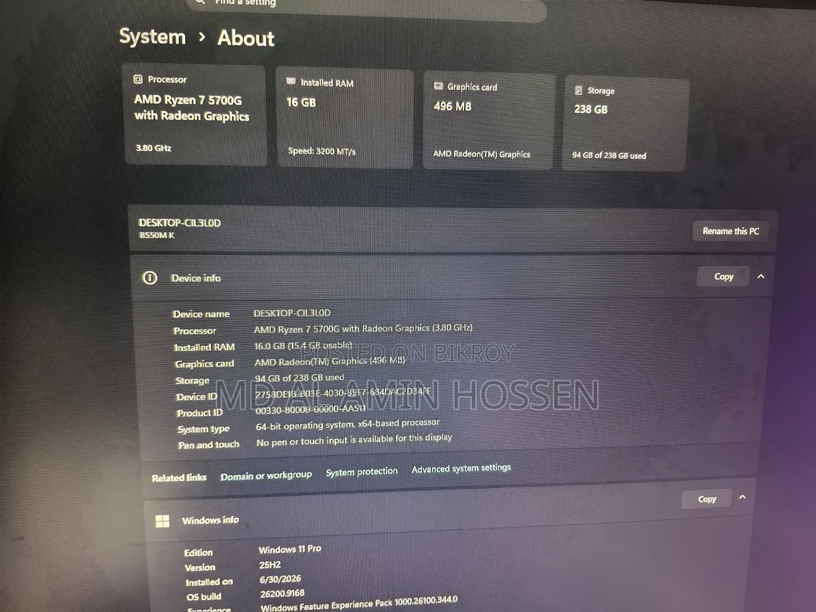 Gigabyte Ga-H110mstx-Hd3-Zk 16gb Amd Ryzen 7 SSHD (Hybrid) 256gb