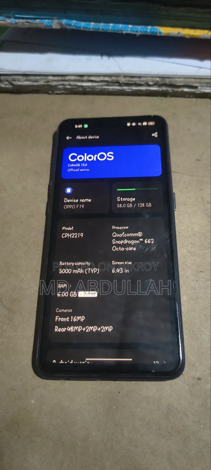 Oppo F19 Pro ১২৮ জিবি গ্রে