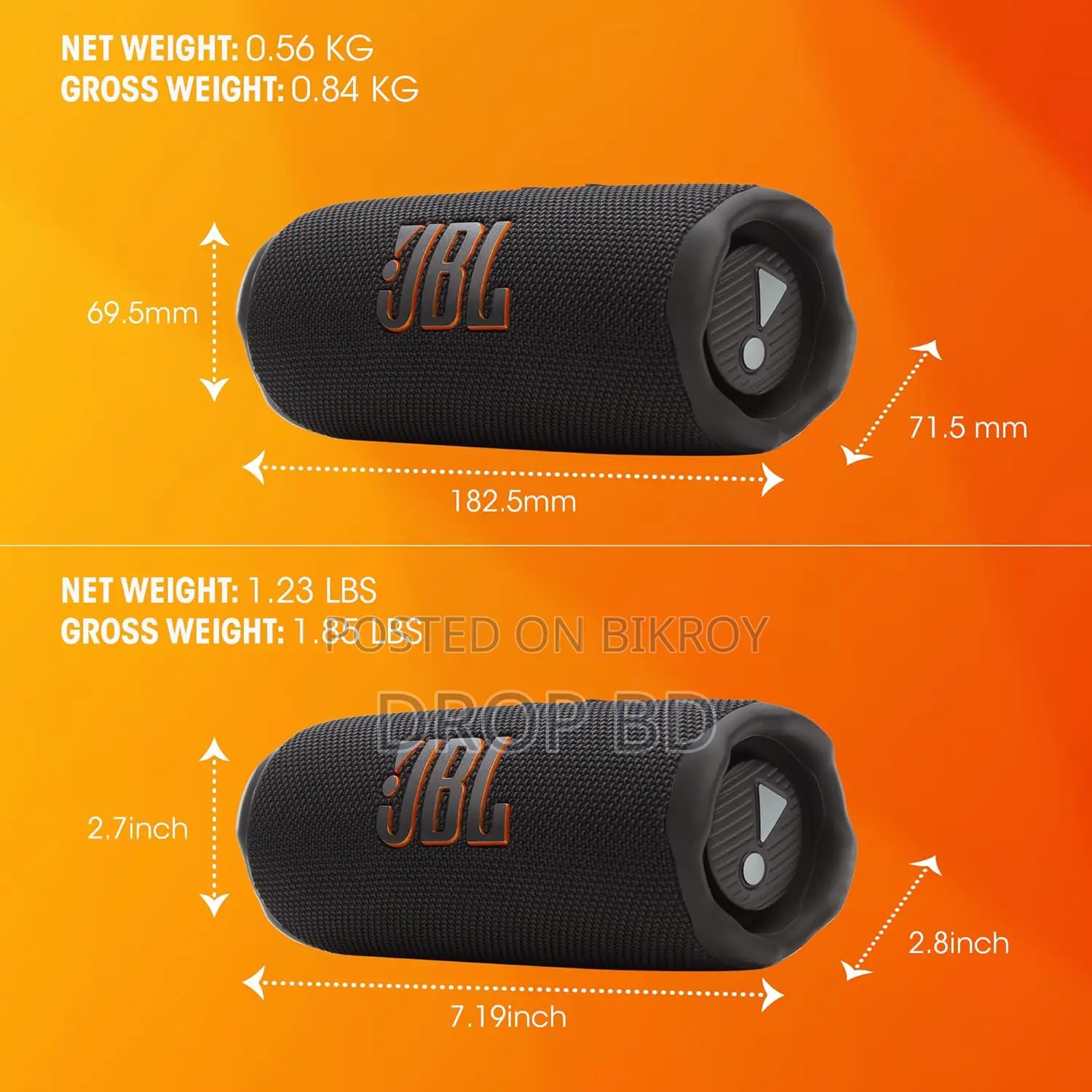 JBL Flip 7+ Portable Bluetooth Speaker