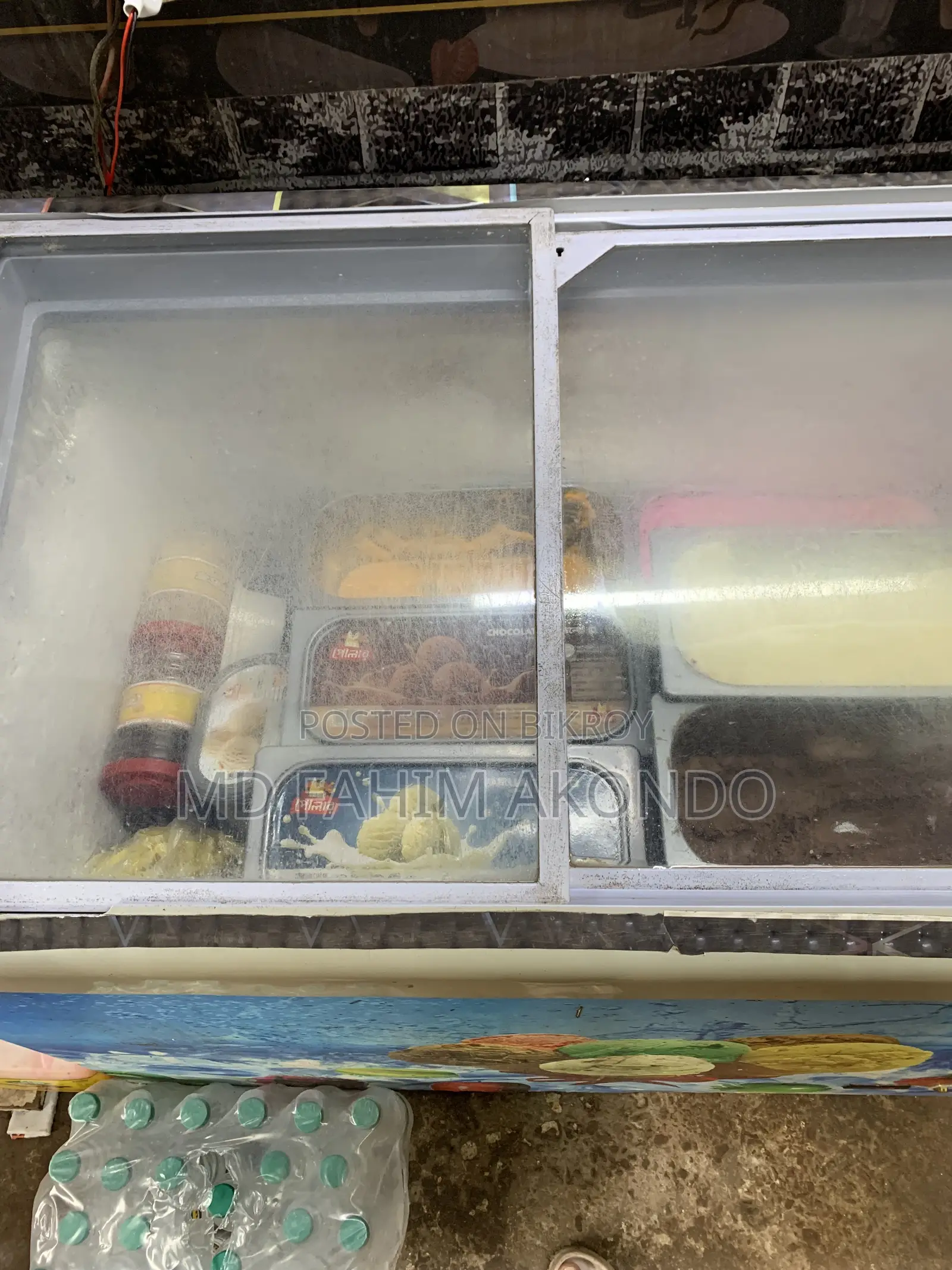 Running deep freezer for storing ice cream for sale