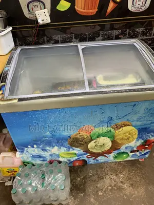 Running deep freezer for storing ice cream for sale