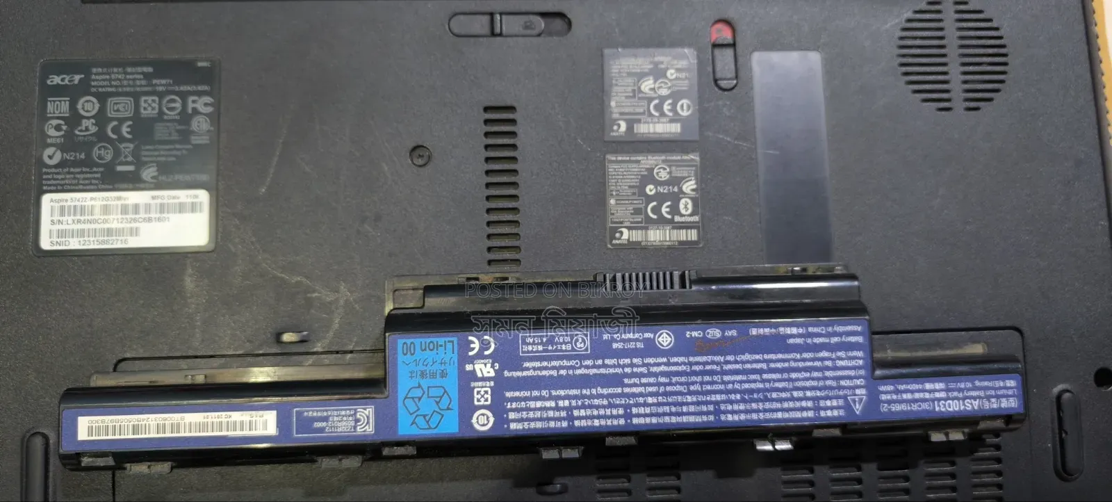 Laptop Acer Aspire 5740 4GB Intel Pentium HDD+SSD 128GB