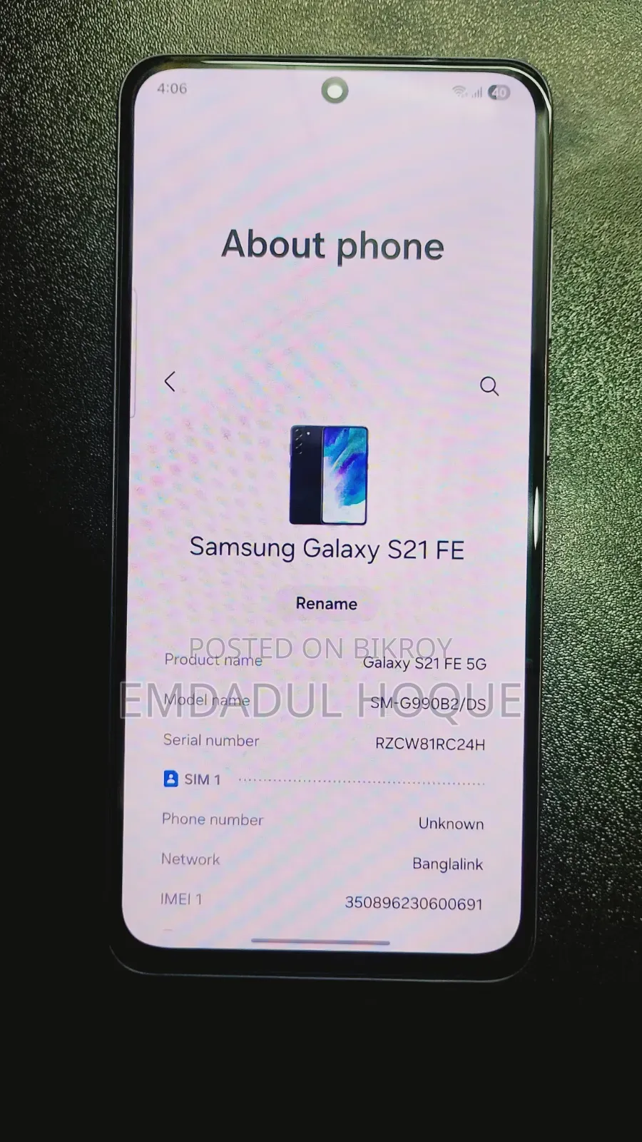Samsung Galaxy S21 FE 5G 256 GB Gray