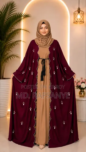 Shiuli Separated Koti Embroidery Burqa
