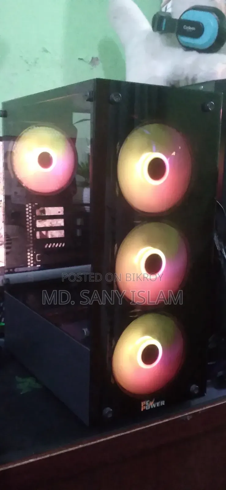 Gaming PC Casing | 4x RGB Fan | Tempered Glass | জরুরি বিক্রি