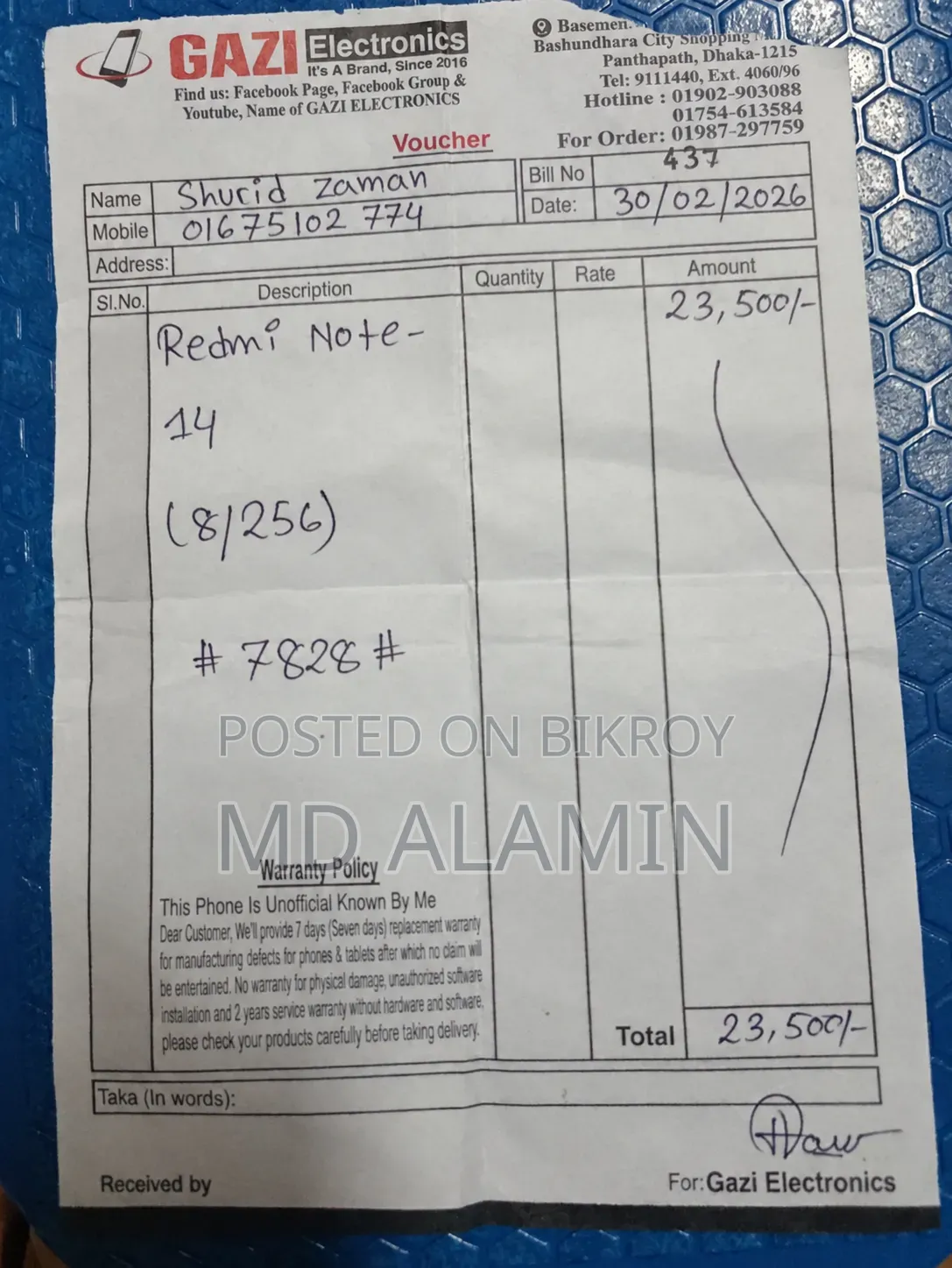 Xiaomi Redmi Note 14 4G 256 GB Black
