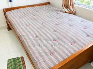 Wooden Bed and Mattress