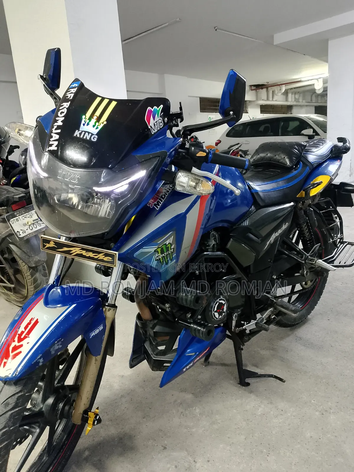 TVS Apache RTR 160 2v Refresh X-connect 2018 Blue