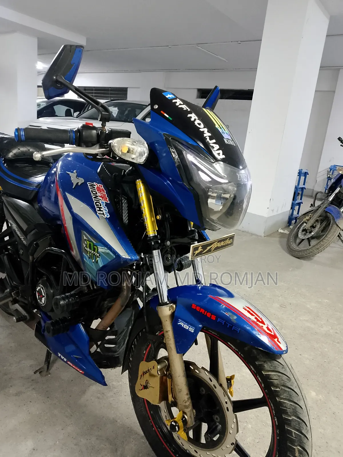 TVS Apache RTR 160 2v Refresh X-connect 2018 Blue
