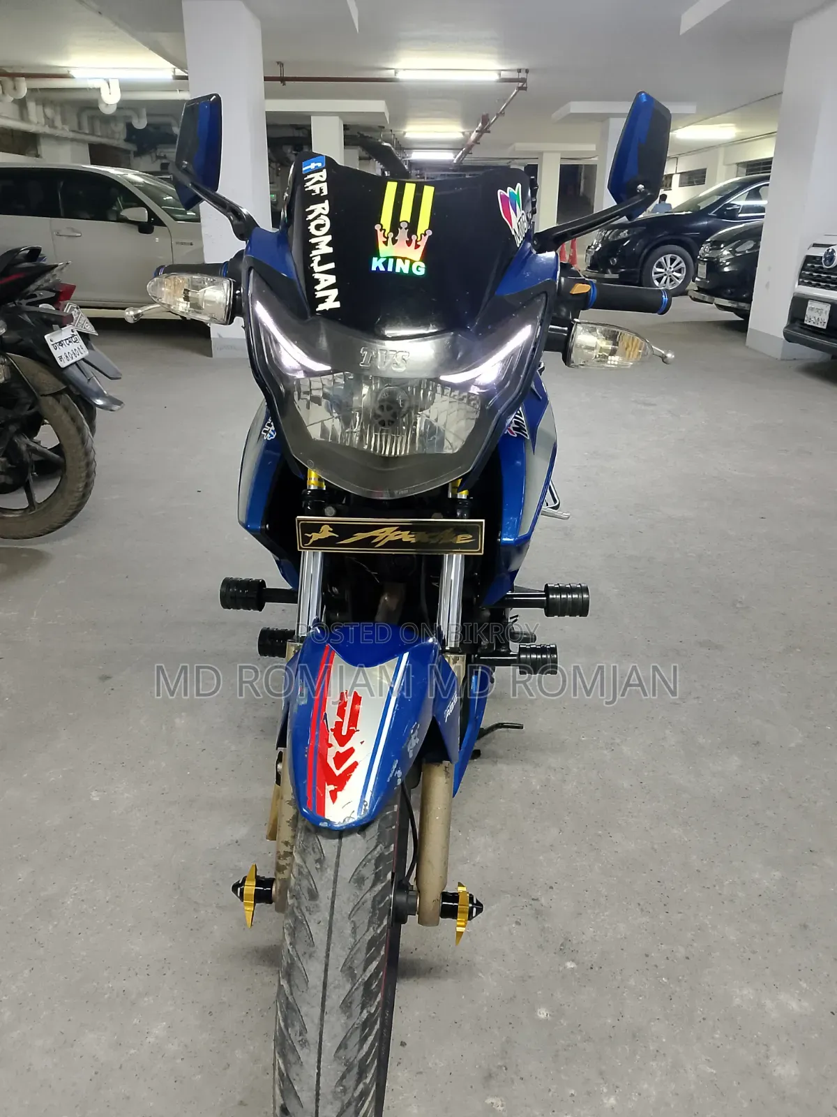 TVS Apache RTR 160 2v Refresh X-connect 2018 Blue