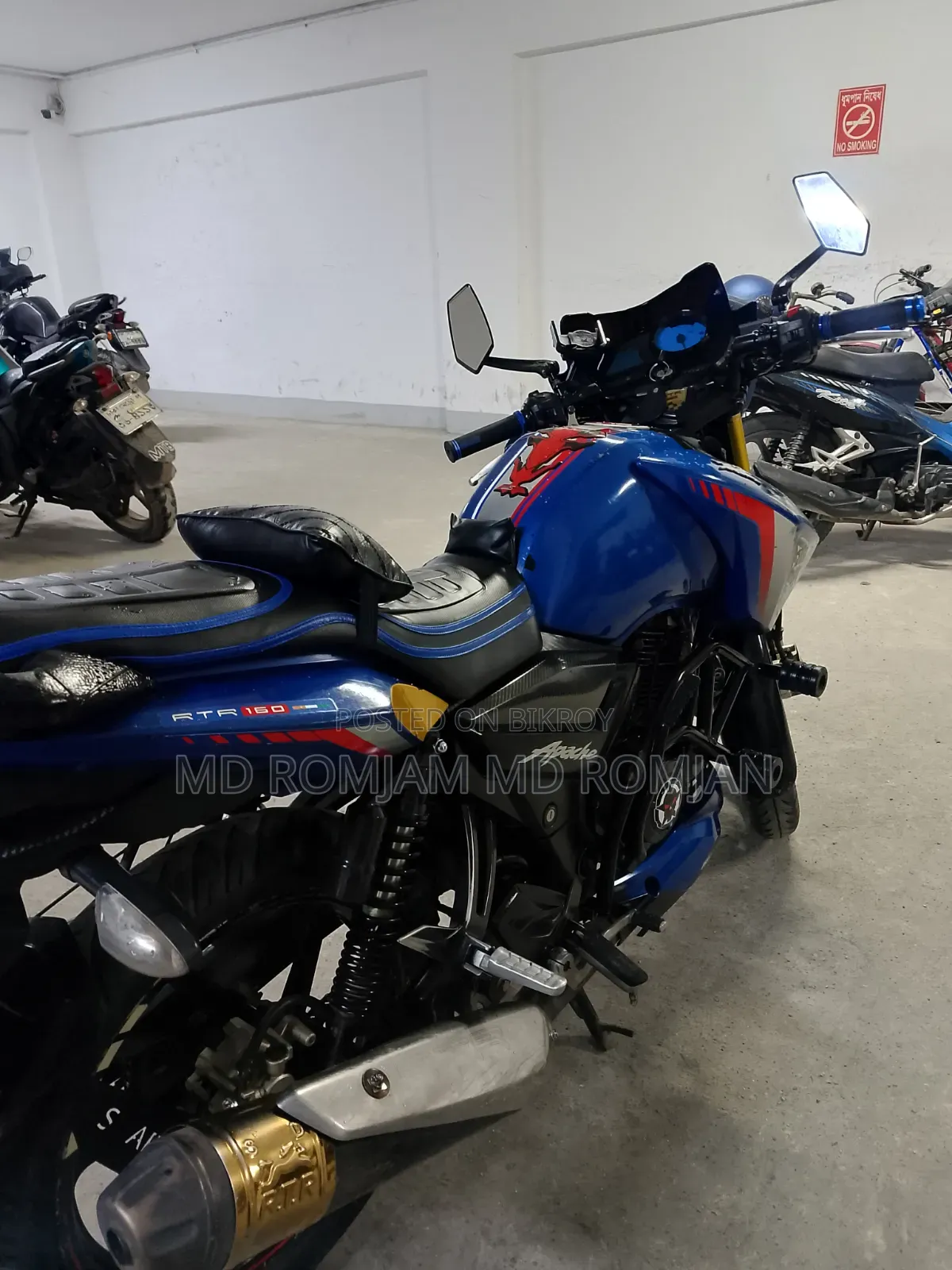 TVS Apache RTR 160 2v Refresh X-connect 2018 Blue