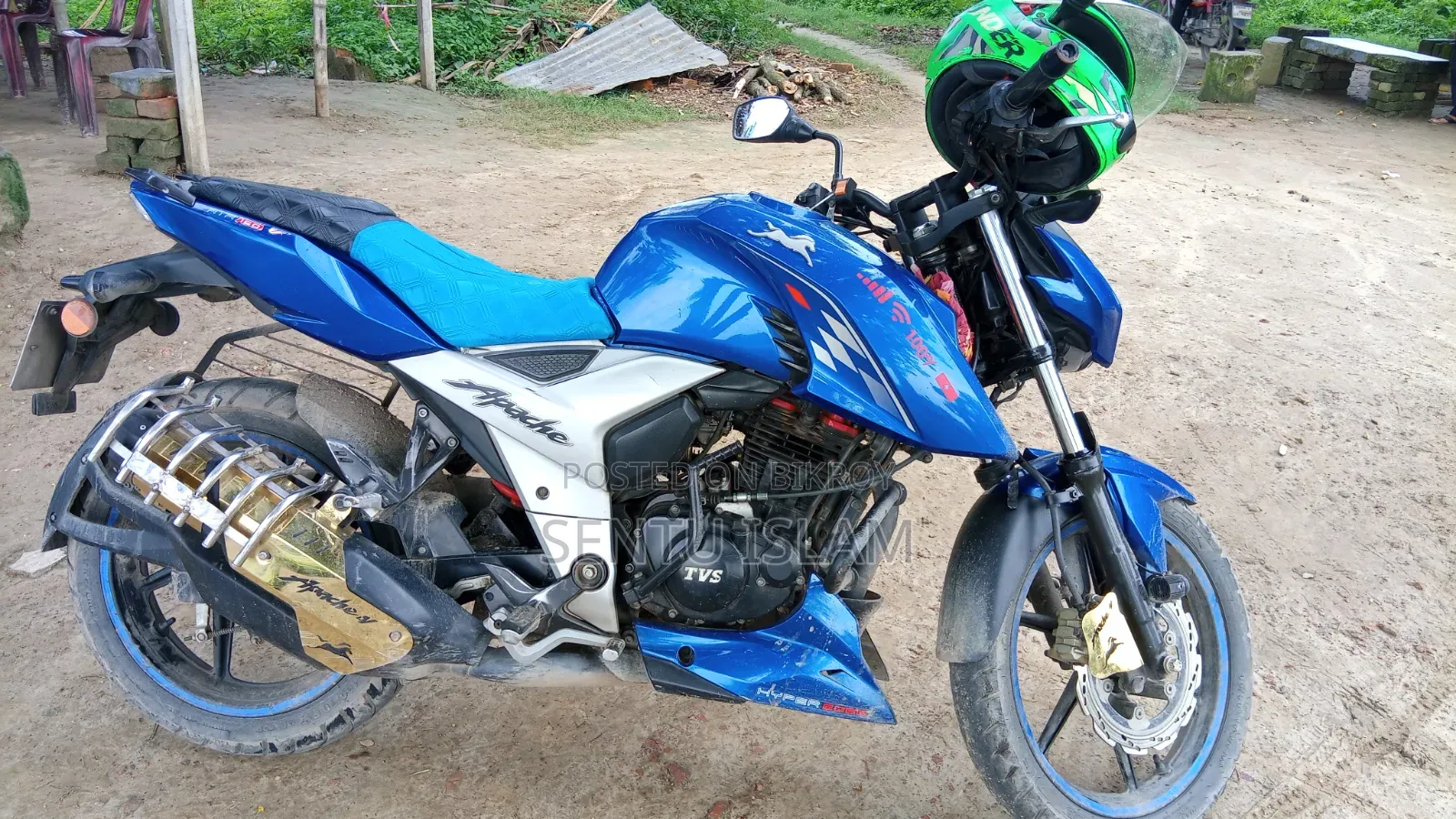 New TVS Apache RTR 160 4V 2022 Blue
