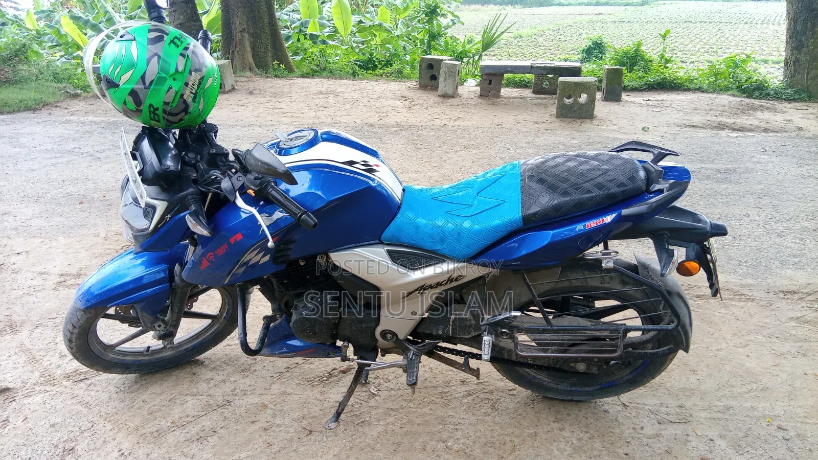 New TVS Apache RTR 160 4V 2022 Blue