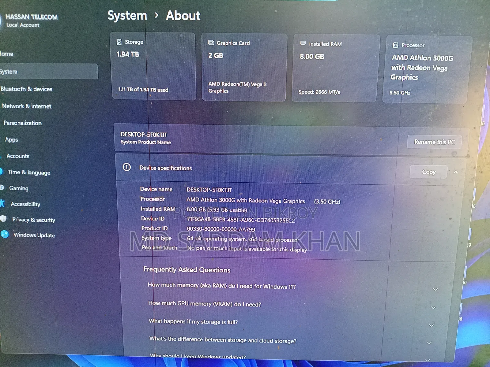 Amd Athlon PC