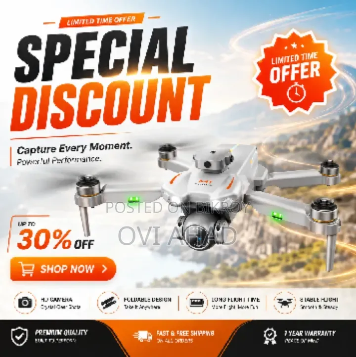 FLH M1 Drone With RC Display Remot Camera
Foldable Drone HD CAMERA