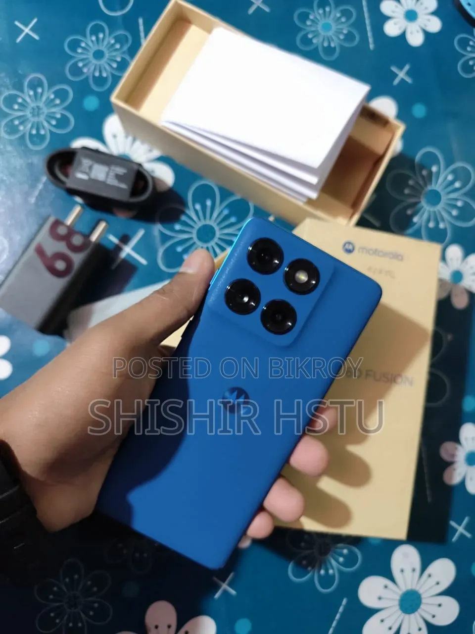 নতুন মটোরোলা এজ ৬০ ফিউশন ২৫৬ জিবি ব্লু