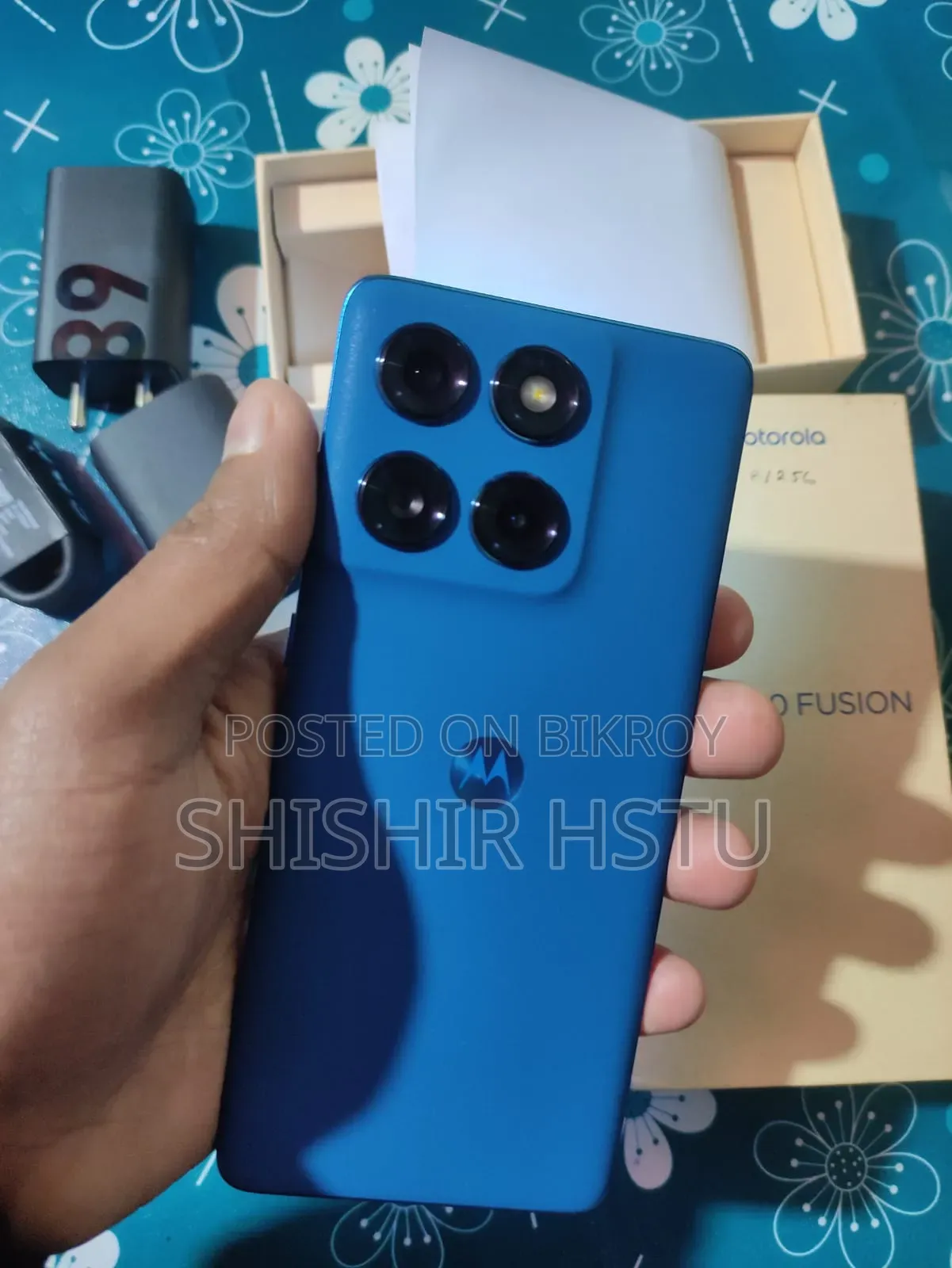 নতুন মটোরোলা এজ ৬০ ফিউশন ২৫৬ জিবি ব্লু