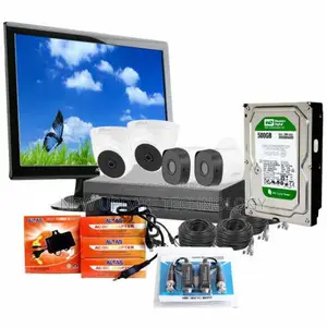 CCTV Package 4-CH DVR 4-Pcs Camera with 17-inch Monitor