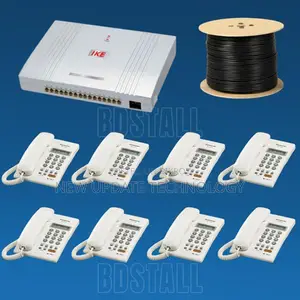 IKE PABX Complete Package Set with 8 Line 8 Telephone