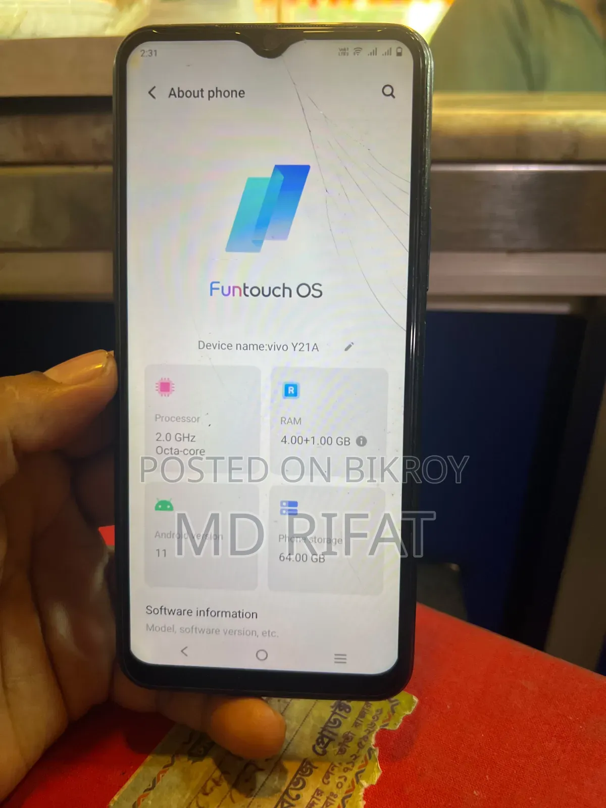 Vivo Y21 64 GB Blue