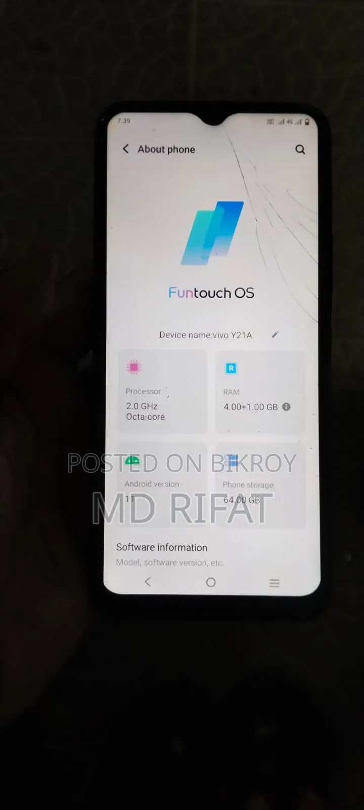 Vivo Y21 64 GB Blue
