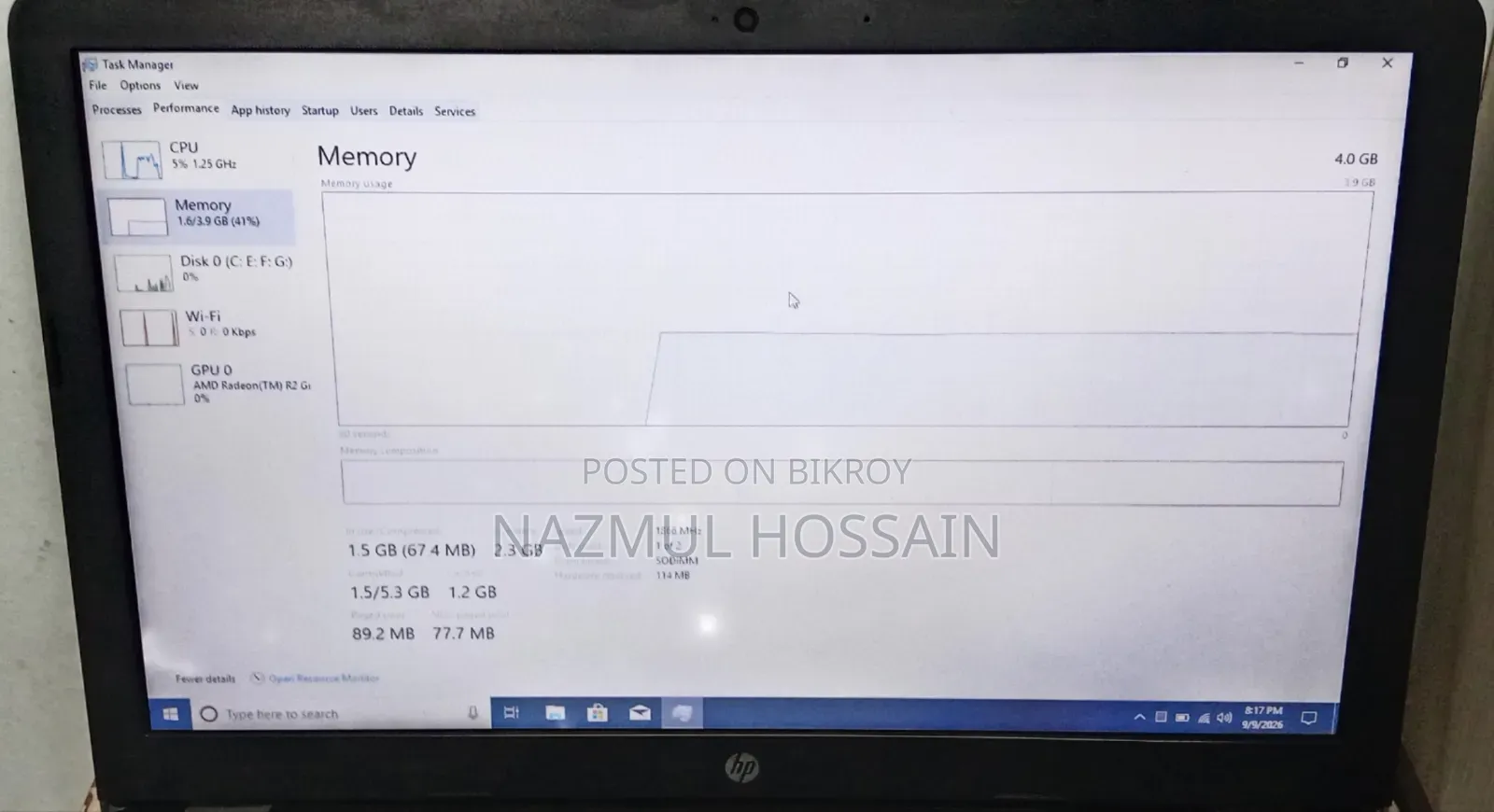 Laptop HP 15 4GB AMD HDD 500GB