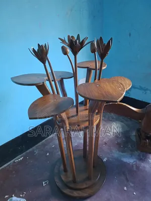 সেগুন কাঠের পদ্মফুল হোম ডেকোর