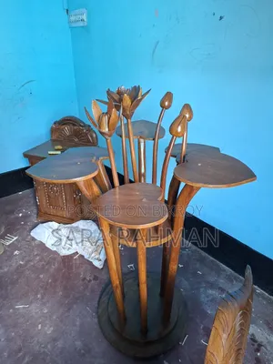 সেগুন কাঠের পদ্মফুল হোম ডেকোর