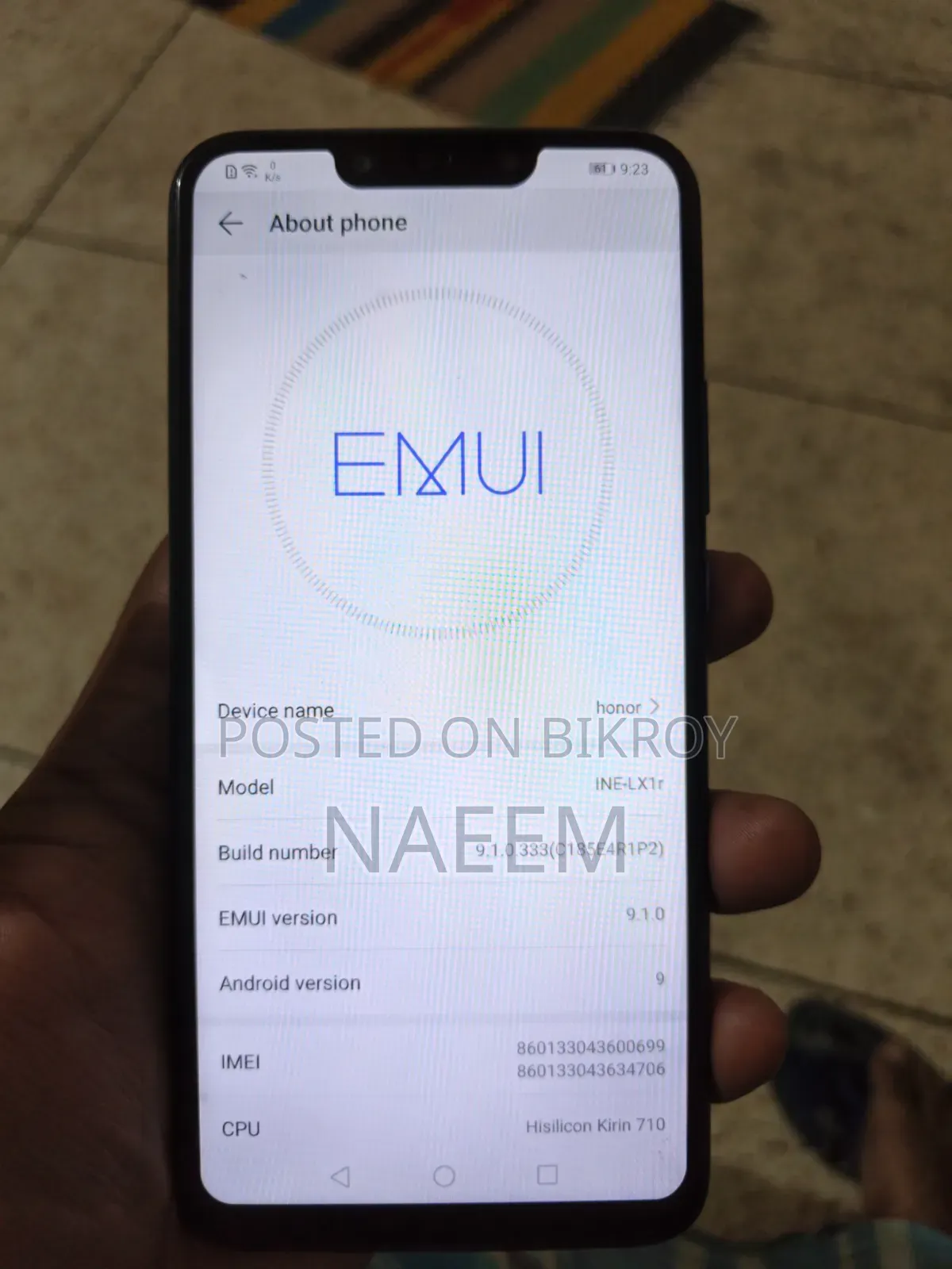 হুয়াওয়ে নোভা ৩আই ১২৮ জিবি কালো