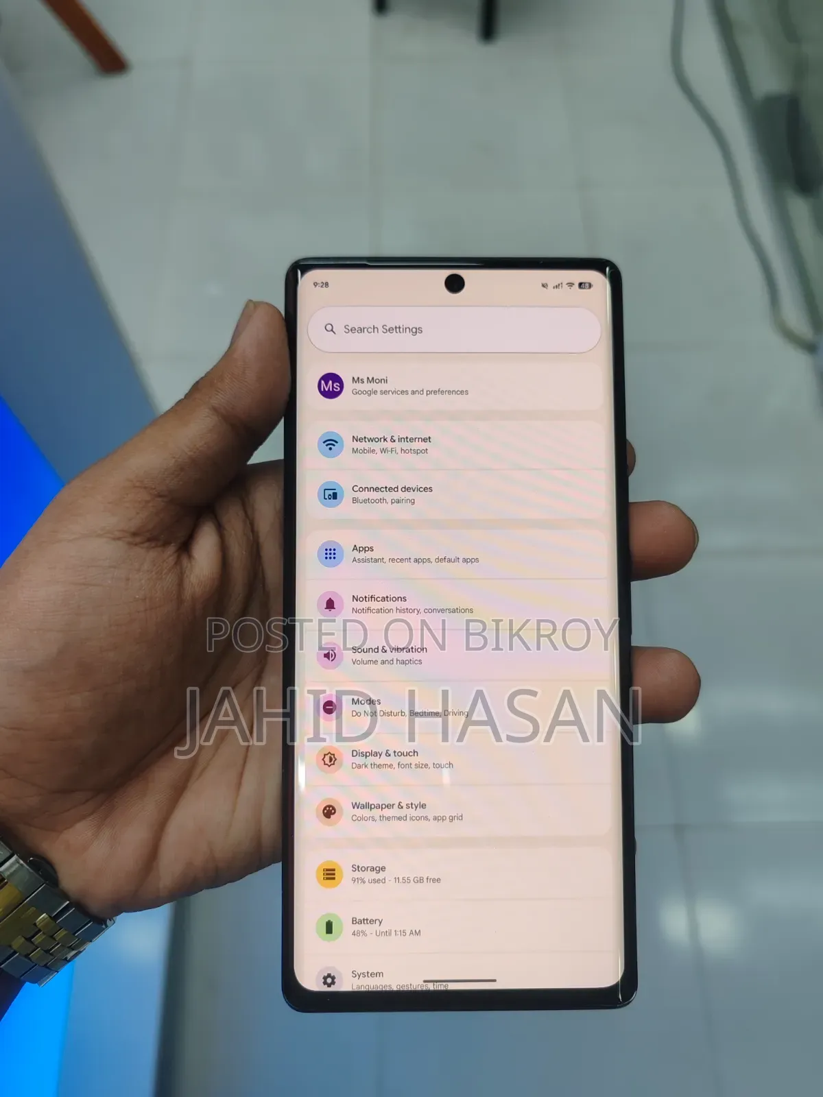 গুগল পিক্সেল ৬ প্রো ১২৮ জিবি ব্ল্যাক