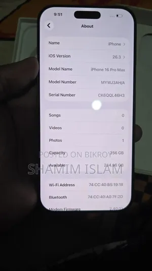 Apple iPhone 16 Pro Max 256 GB Gold