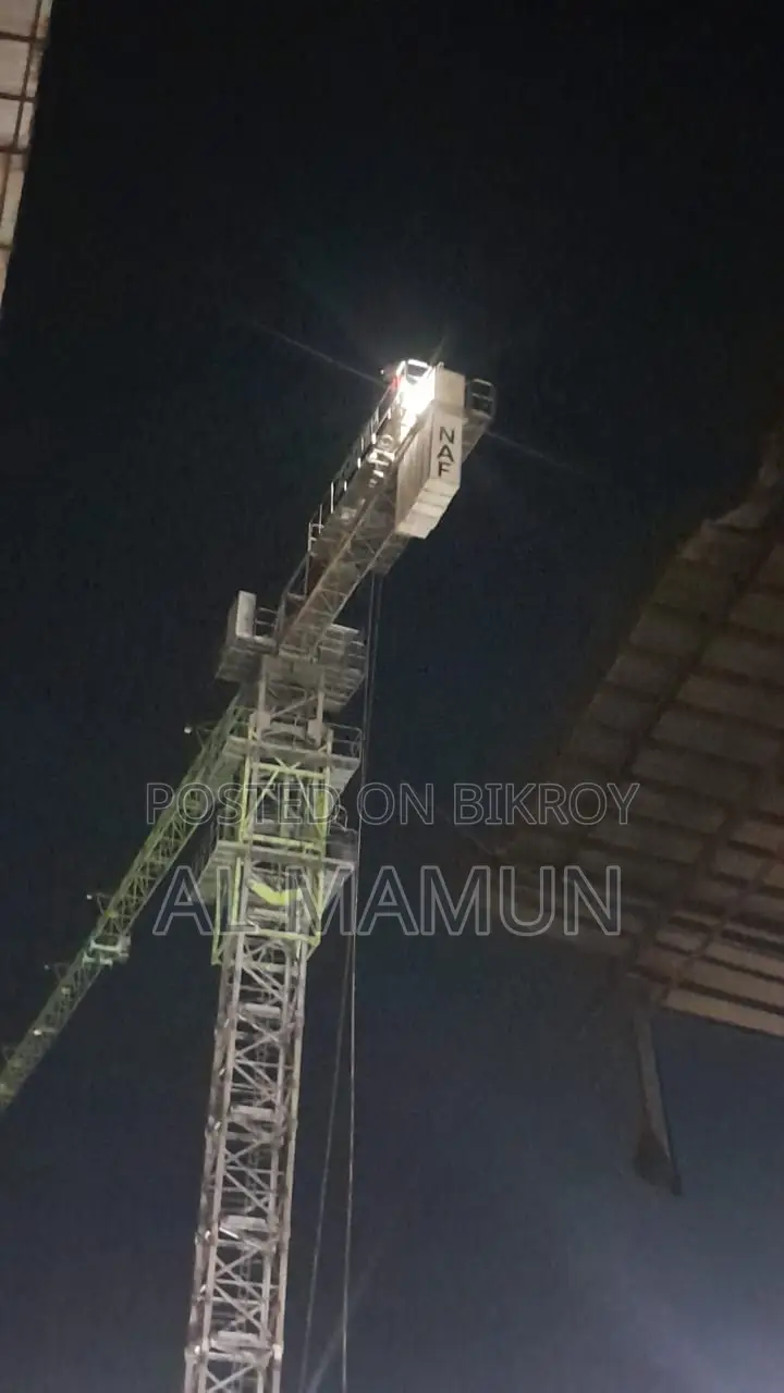 Tower Crane ( 8 Ton- Free Standing) Ailable for Rent