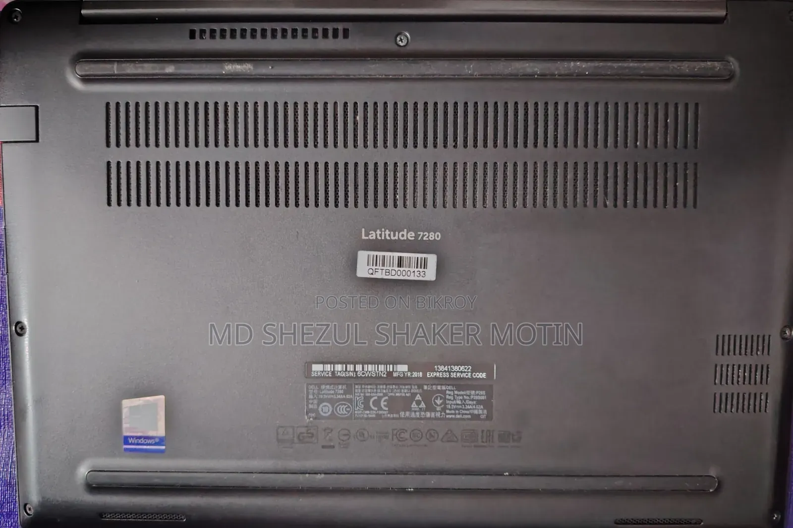 Laptop Dell Latitude 7280 4GB Intel Core 5 SSD 256GB