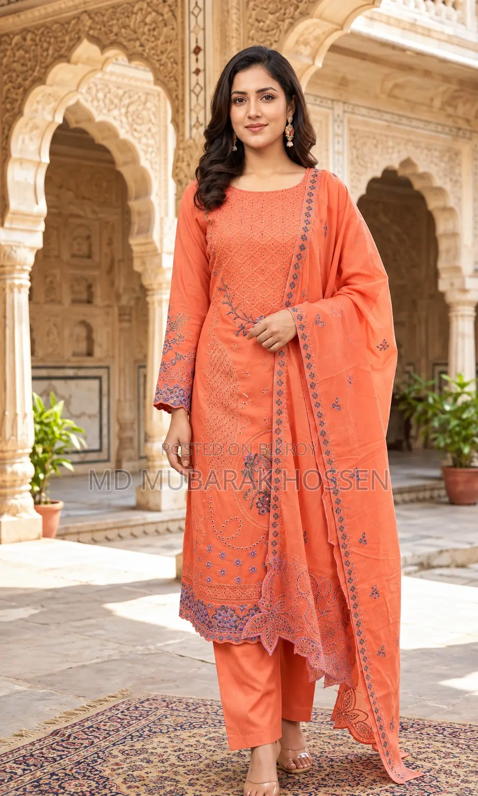 Cotton Unstitched Three Piece