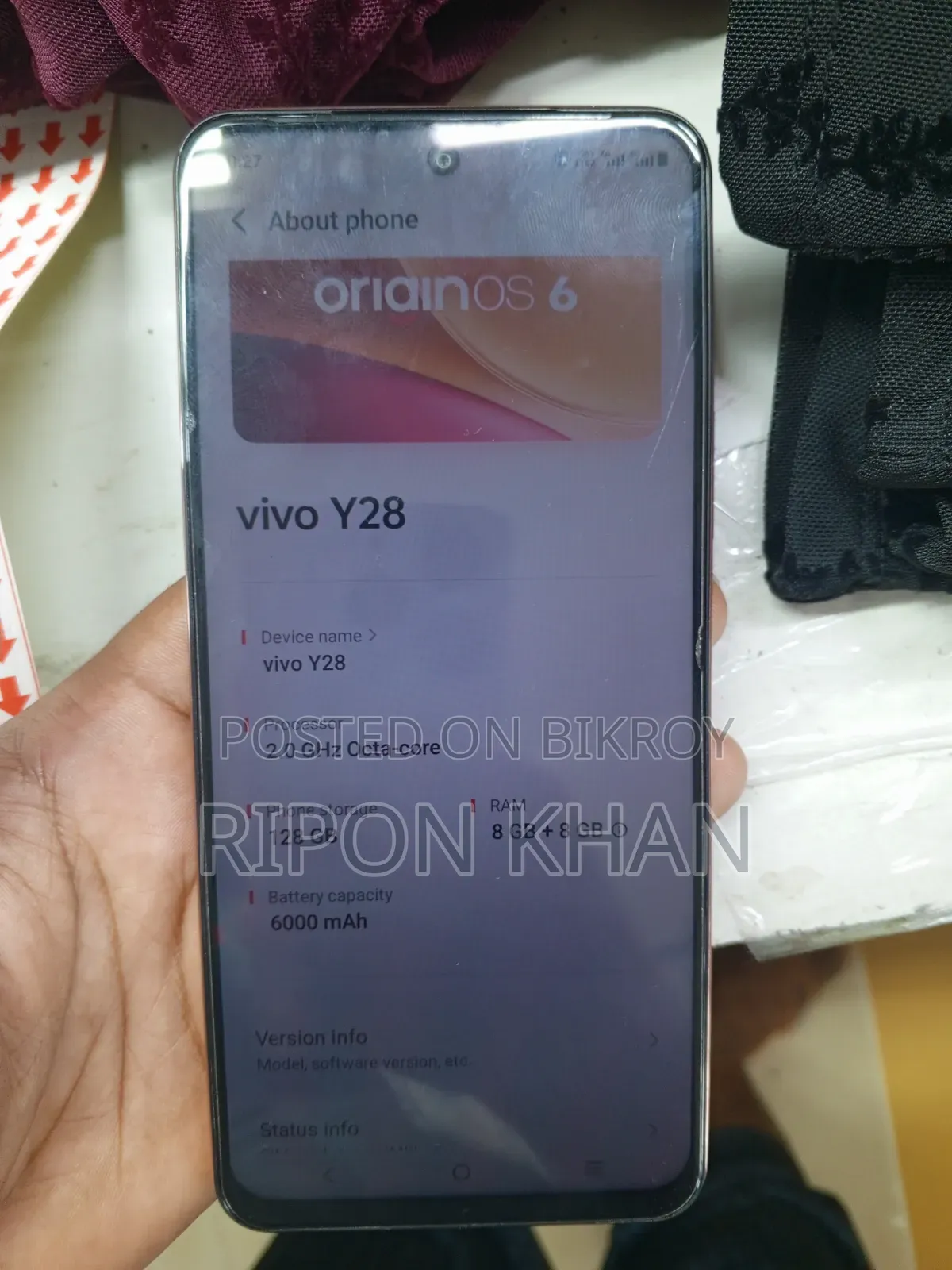 ভিভো ওয়াই২৮ ১২৮ জিবি গোল্ড