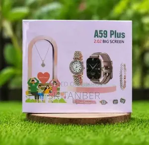 A59 Plus 2.02 বড় স্ক্রিনের স্মার্ট ওয়াচ গিফট সেট