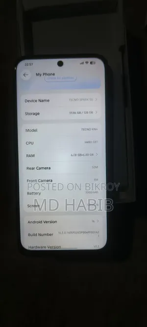 Tecno Spark 50 128 GB Black