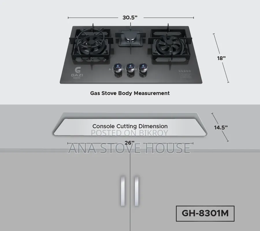 GH-8301M - Gazi Smiss Gas Stove