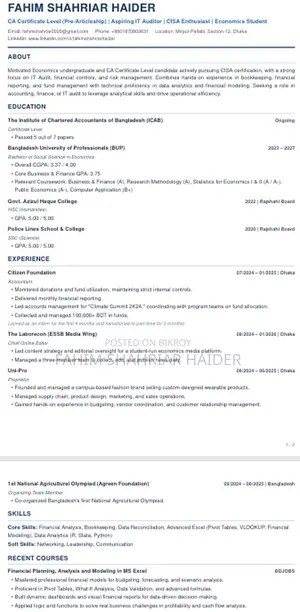 Country Manager for the Bangladesh Market
