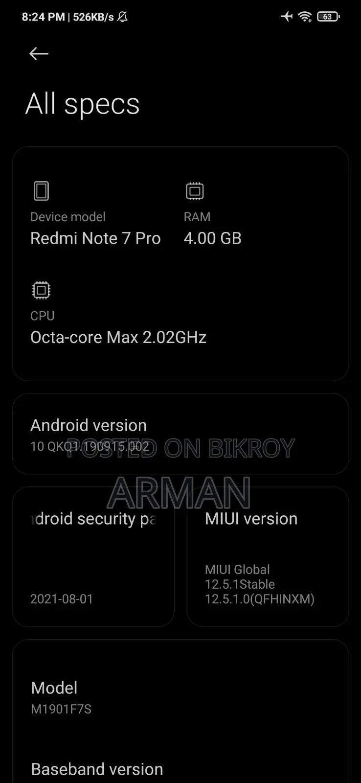 Xiaomi Redmi Note 7 Pro 64 GB Red