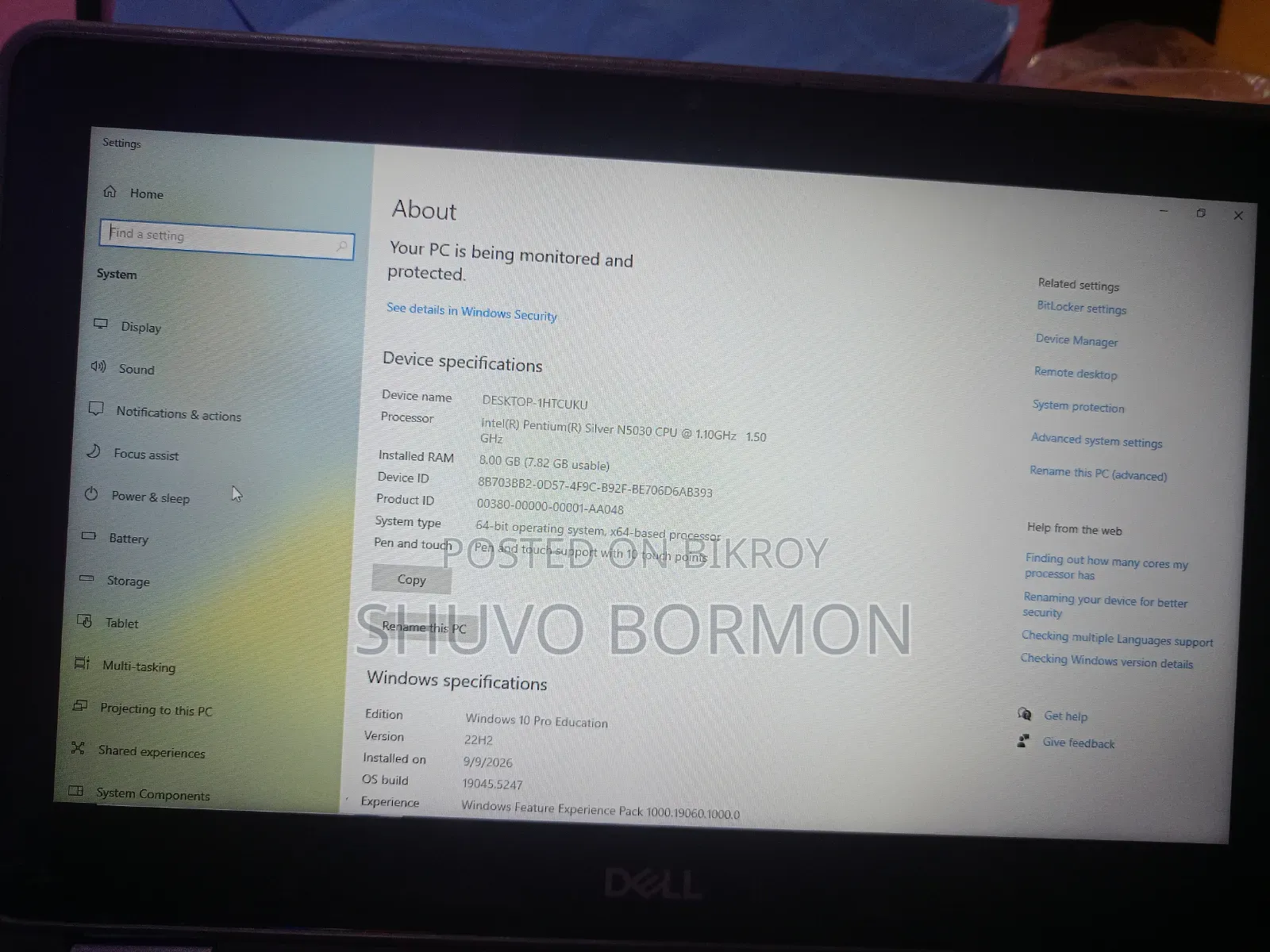 Laptop Dell Latitude 3190 2-in-1 8GB Intel SSD 128GB