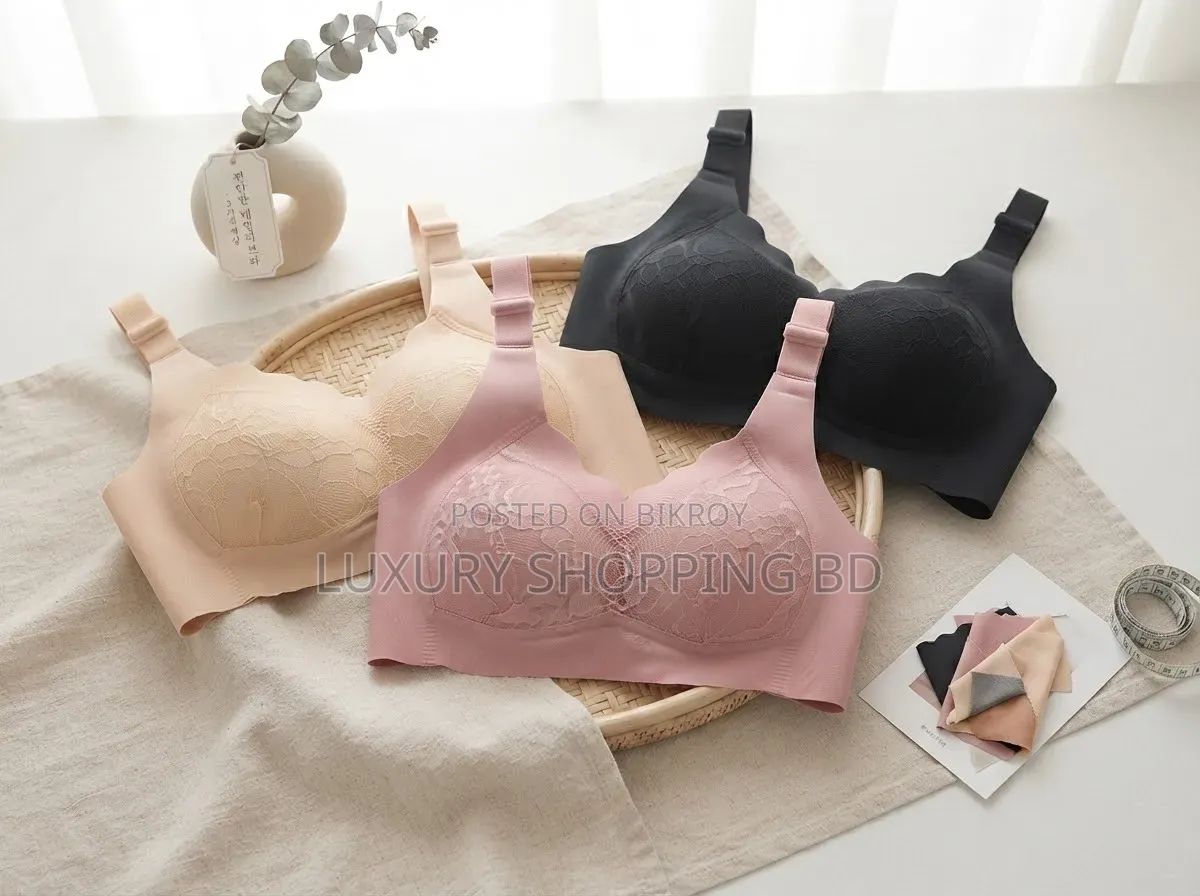 Women’s Full Coverage Lace Bra – Wire-Free Comfort Support Bra