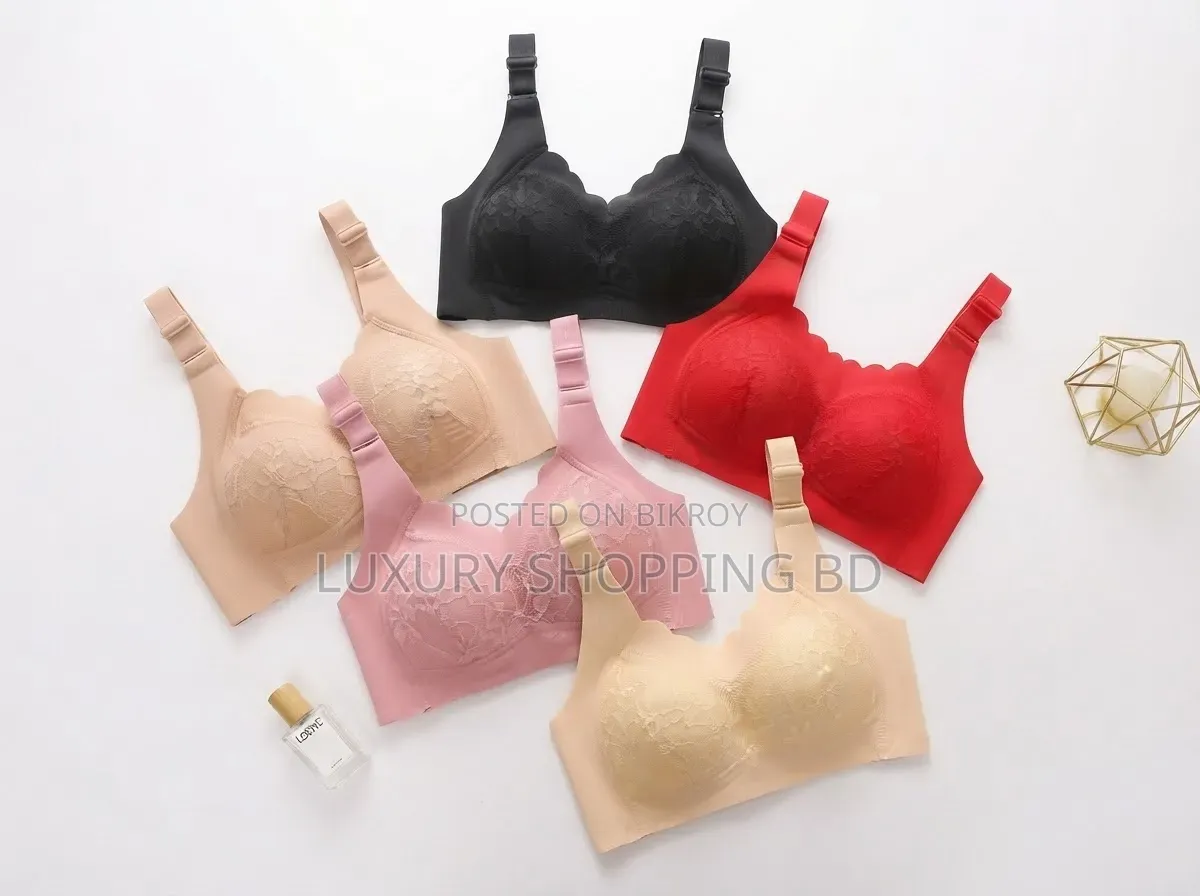 Women’s Full Coverage Lace Bra – Wire-Free Comfort Support Bra