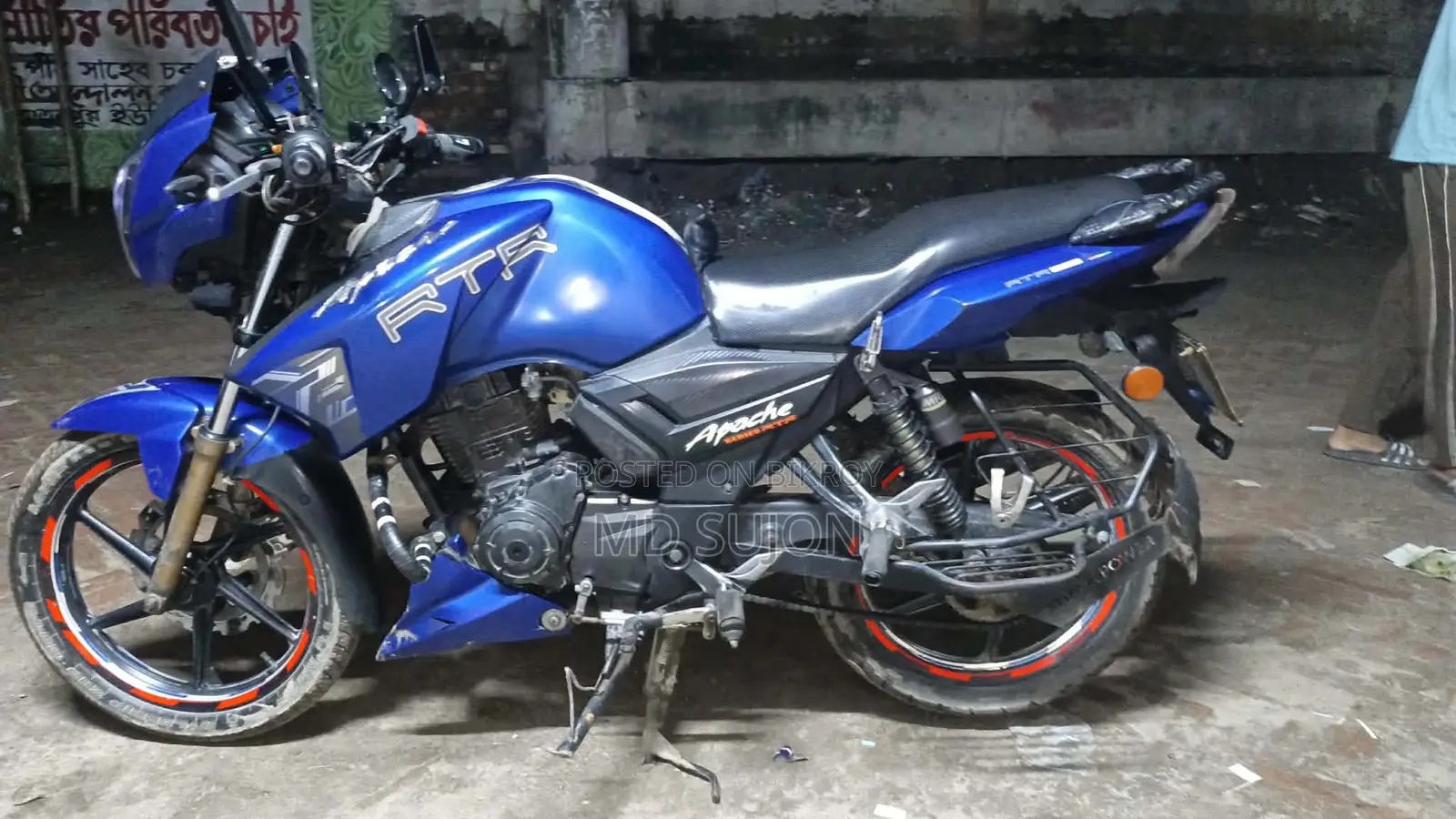 TVS Apache RTR 160 2v Refresh X-connect 2020 Blue