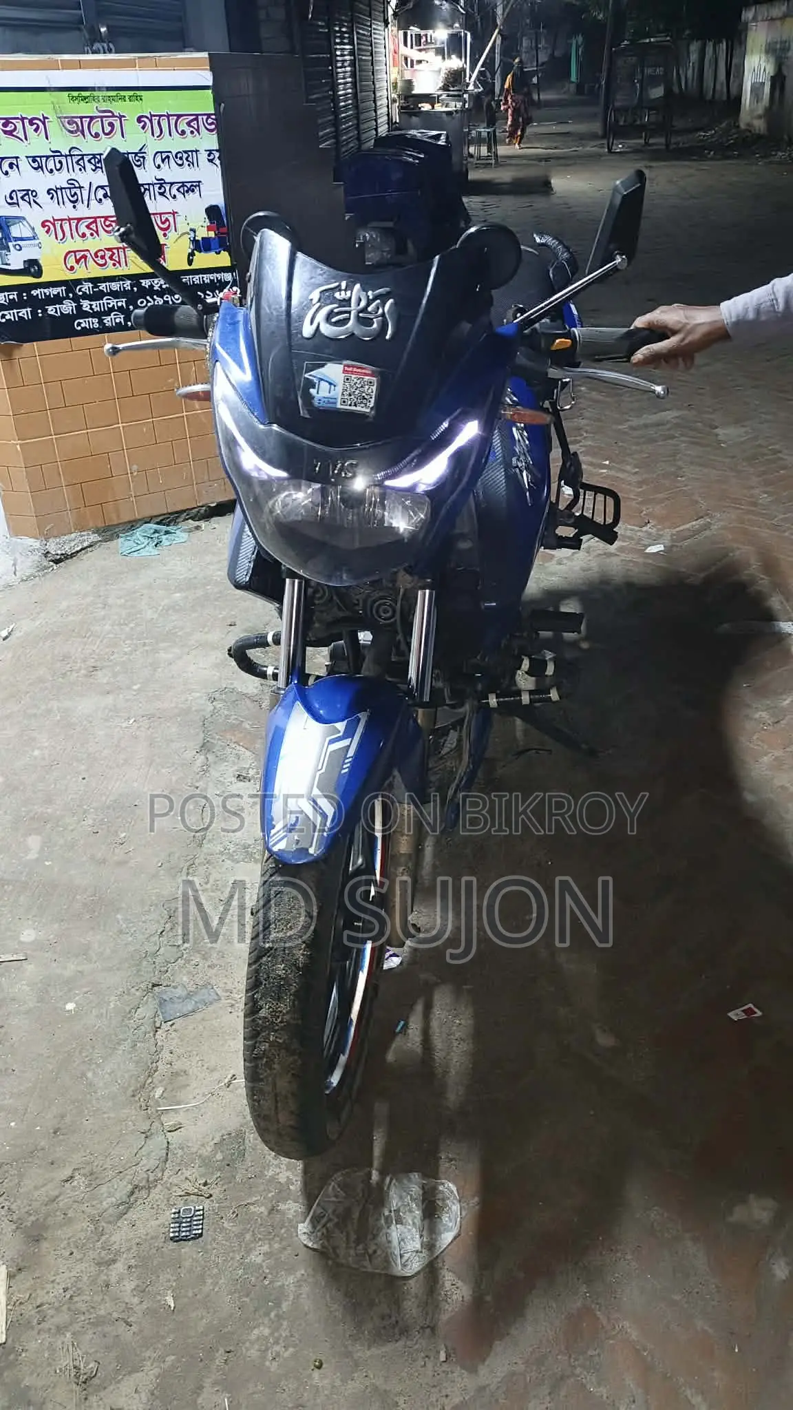TVS Apache RTR 160 2v Refresh X-connect 2020 Blue
